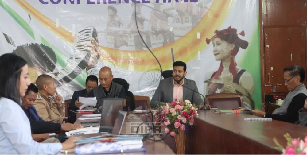 DC Zunheboto, Dharam Raj, IAS chairing a DPDB meeting held at DC’s Conference Hall, Zunheboto on October 6. (DIPR Photo)